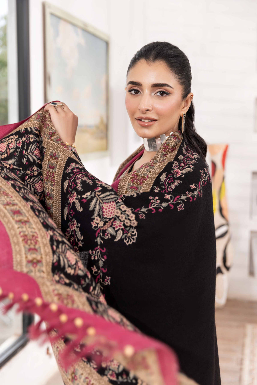 Nishat With You Unstitched Embroidered Khaddar 3Pc Suit - 42303017