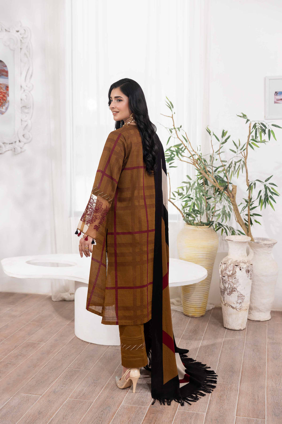 Nishat With You Unstitched Embroidered Khaddar 3Pc Suit - 42303019