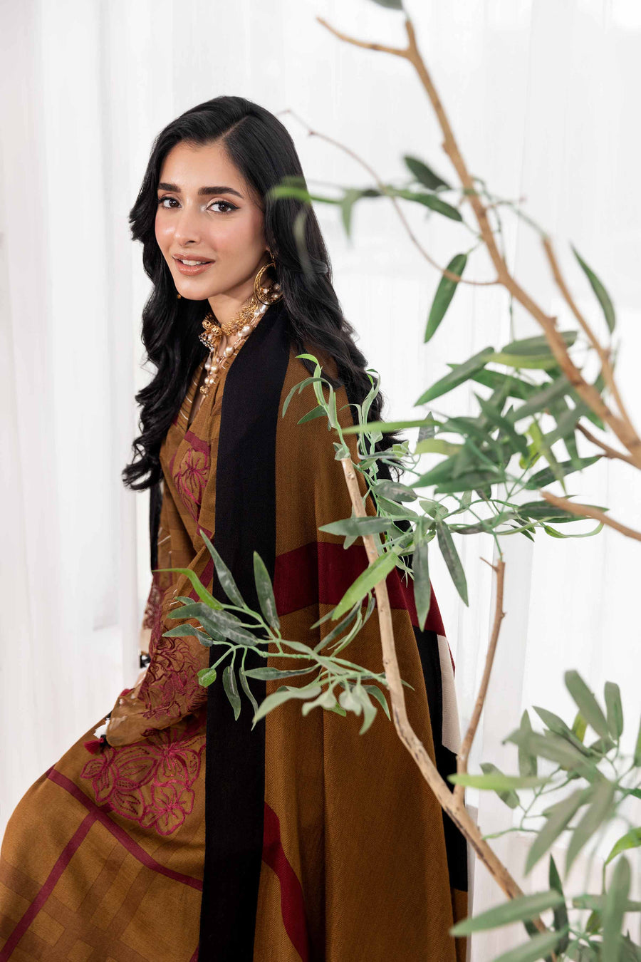 Nishat With You Unstitched Embroidered Khaddar 3Pc Suit - 42303019