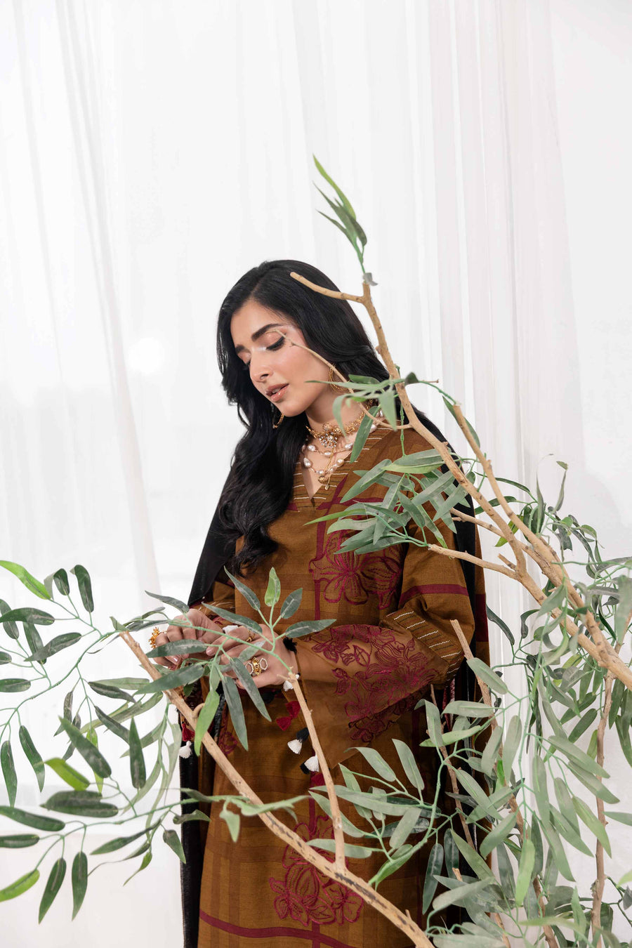 Nishat With You Unstitched Embroidered Khaddar 3Pc Suit - 42303019