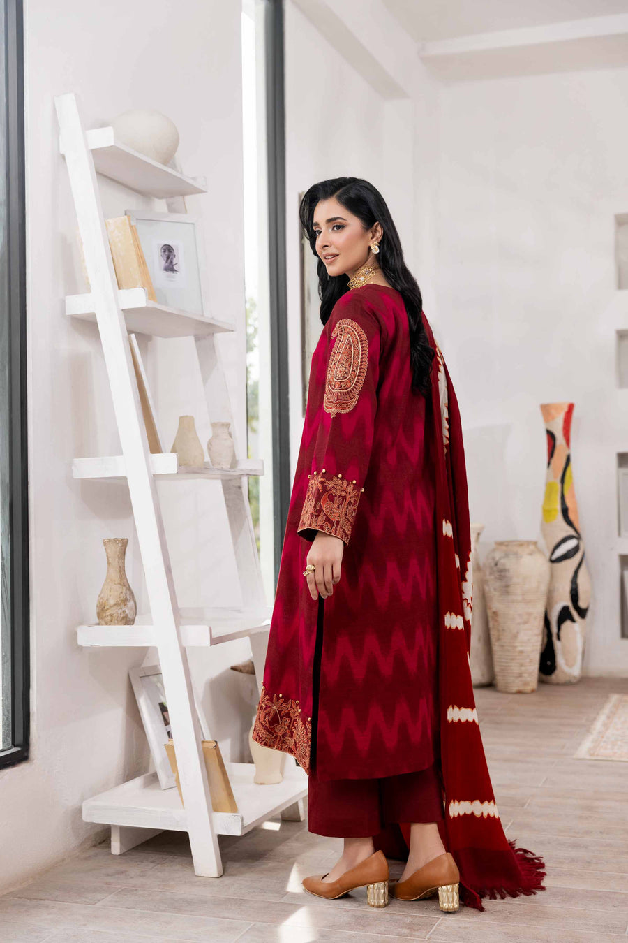 Nishat With You Unstitched Embroidered Khaddar 3Pc Suit - 42303020