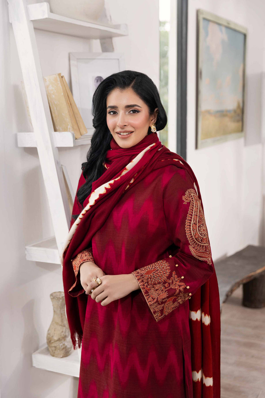 Nishat With You Unstitched Embroidered Khaddar 3Pc Suit - 42303020