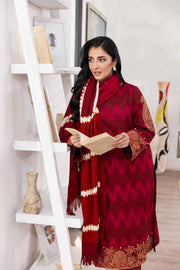 Nishat With You Unstitched Embroidered Khaddar 3Pc Suit - 42303020