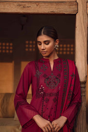 Nishat Sunehray Din Embroidered Karandi Unstitched 3Pc Suit - 42303022