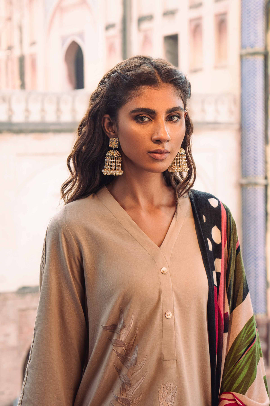 Nishat Sunehray Din Embroidered Karandi Unstitched 3Pc Suit - 42303025