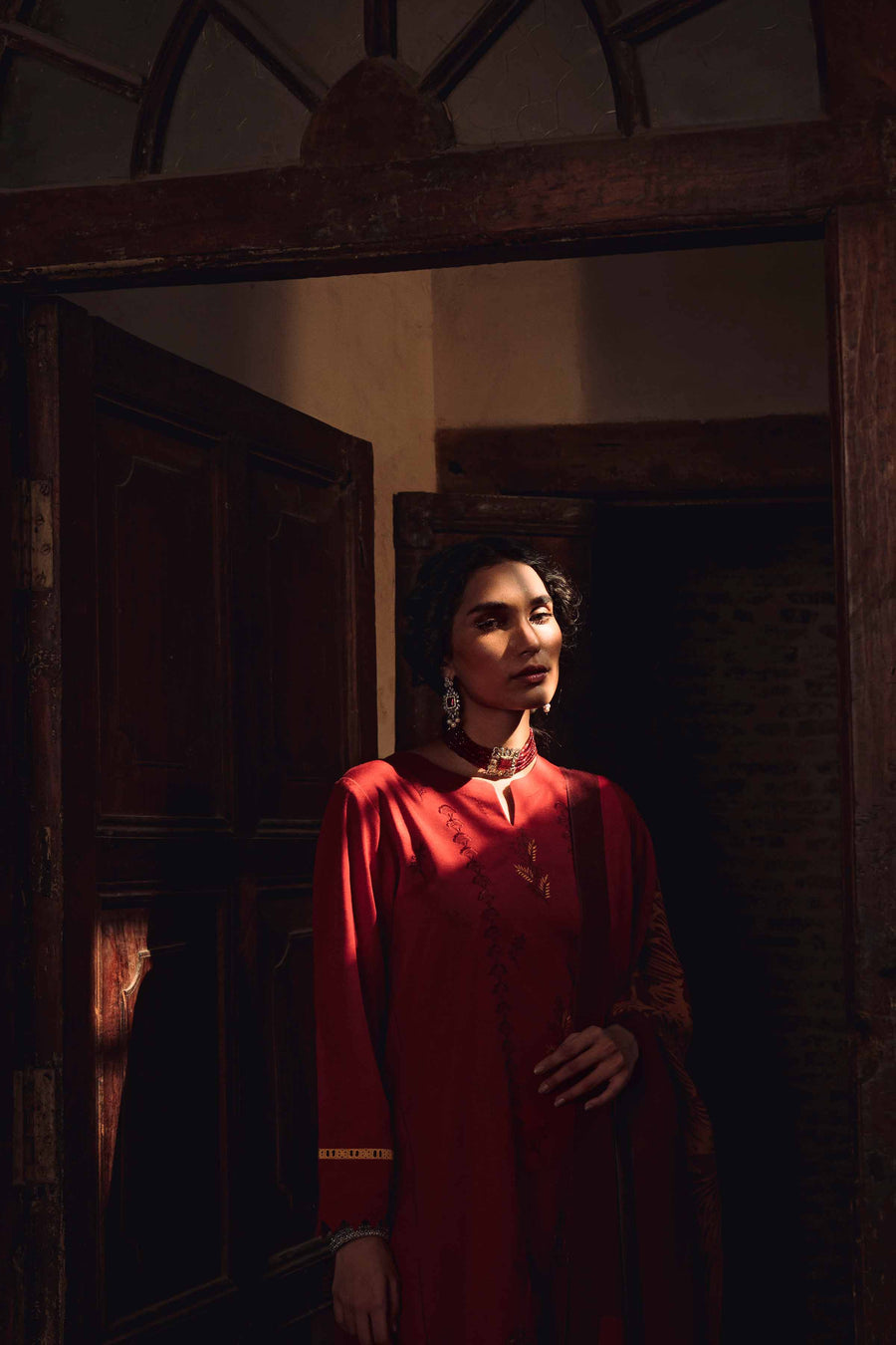 Nishat Sunehray Din Embroidered Karandi Unstitched 3Pc Suit - 42303028