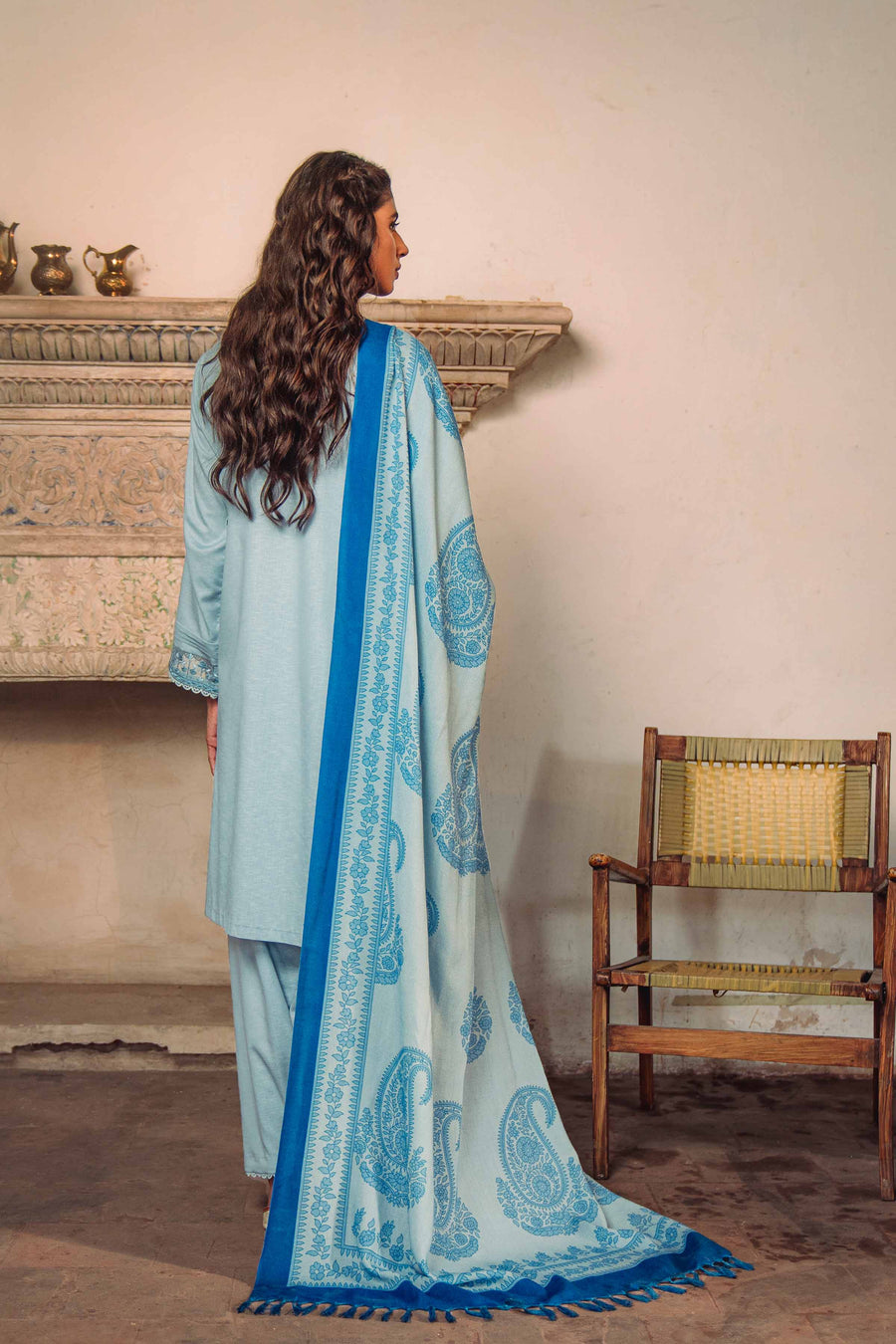 Nishat Sunehray Din Embroidered Karandi Unstitched 3Pc Suit - 42303033