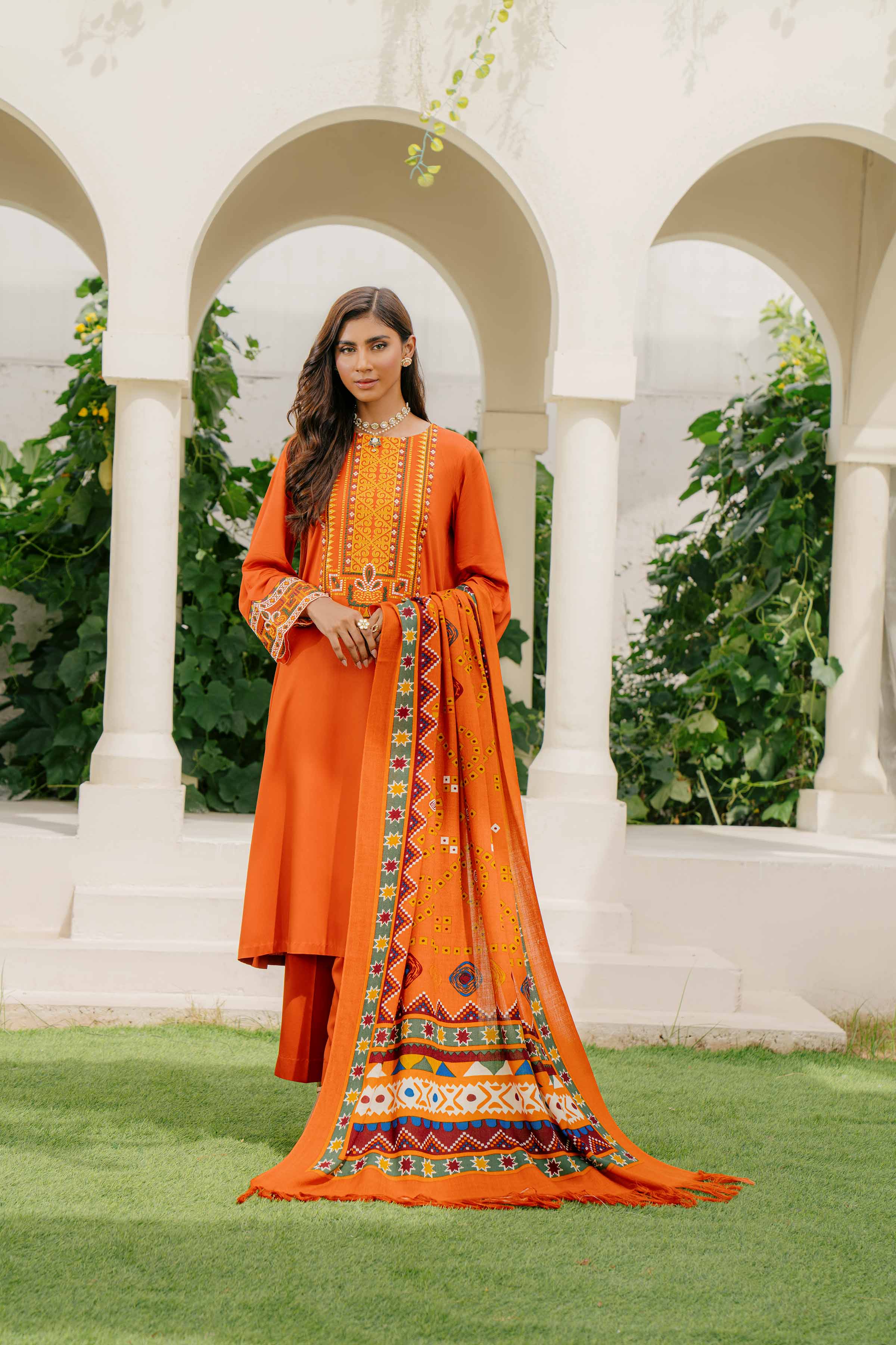Embroidered Suit Nishat Linen Winter Collection 2021 Alhudapk Com