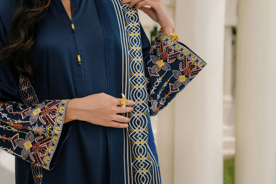 Nishat With You Unstitched Embroidered Linen 3Pc Suit - 42303044
