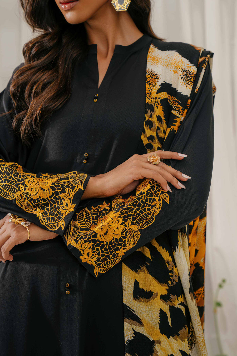 Nishat With You Unstitched Embroidered Linen 3Pc Suit - 42303049