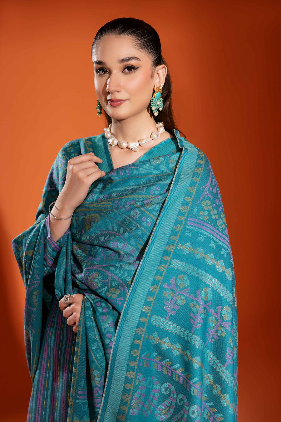Nishat Sunehray Din Printed Karandi Unstitched 3Pc Suit - 42303053