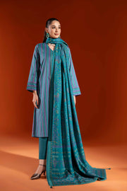 Nishat Sunehray Din Printed Karandi Unstitched 3Pc Suit - 42303053