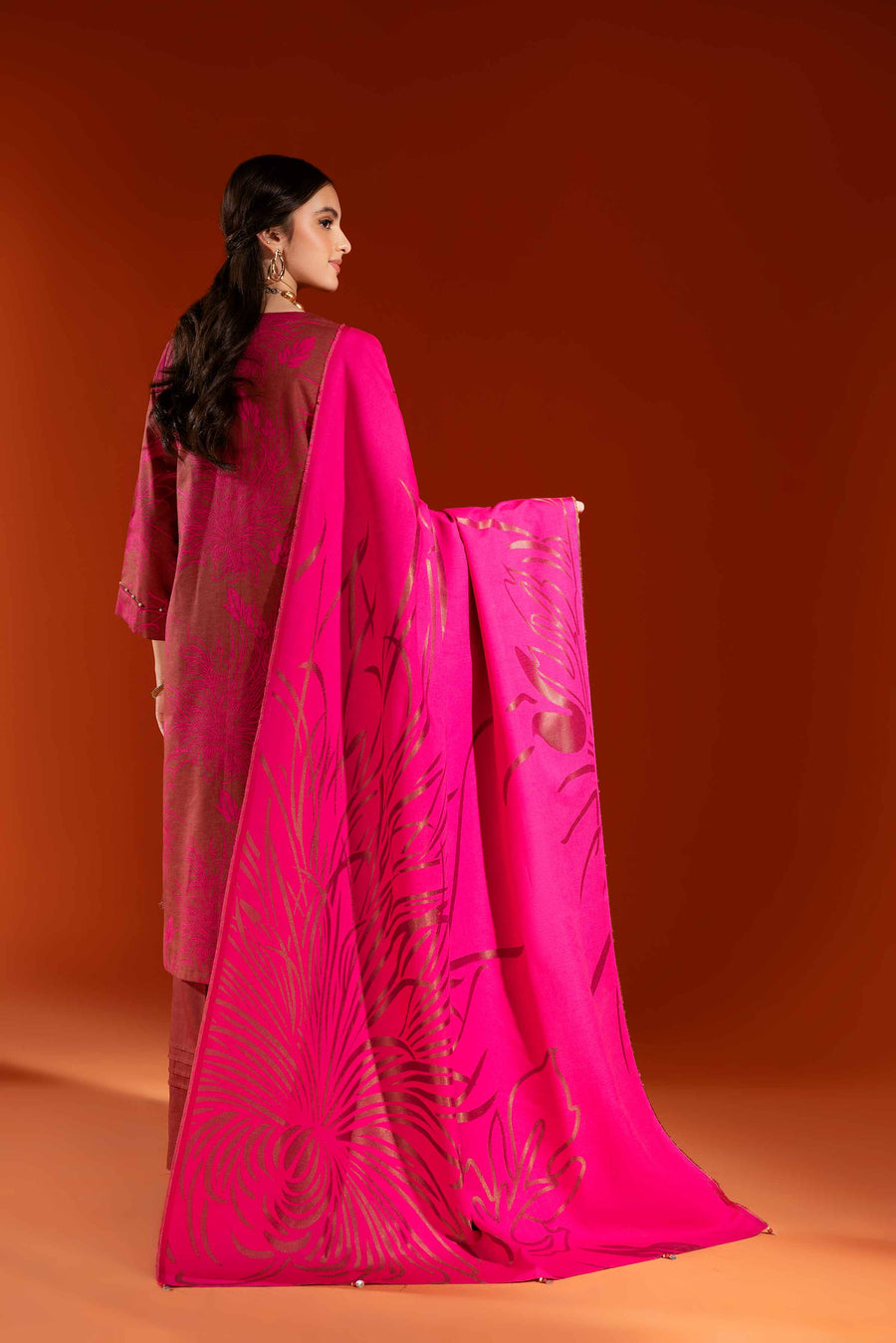 Nishat Sunehray Din Printed Karandi Unstitched 3Pc Suit - 42303055