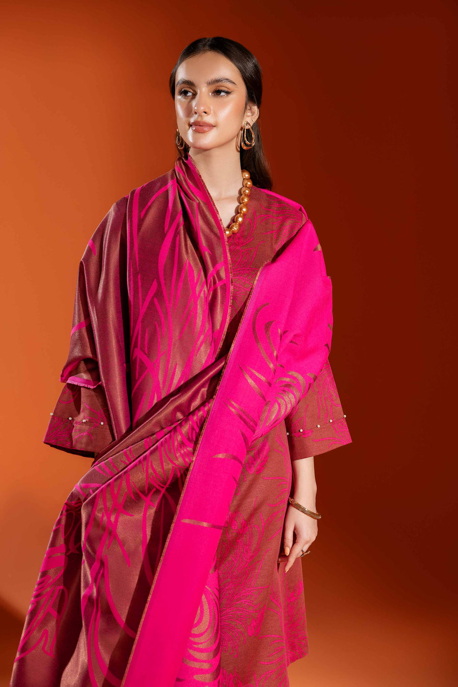 Nishat Sunehray Din Printed Karandi Unstitched 3Pc Suit - 42303055
