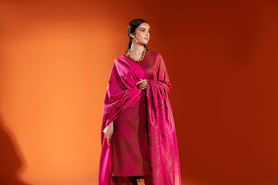 Nishat Sunehray Din Printed Karandi Unstitched 3Pc Suit - 42303055