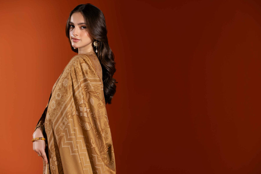 Nishat Sunehray Din Printed Karandi Unstitched 3Pc Suit - 42303059