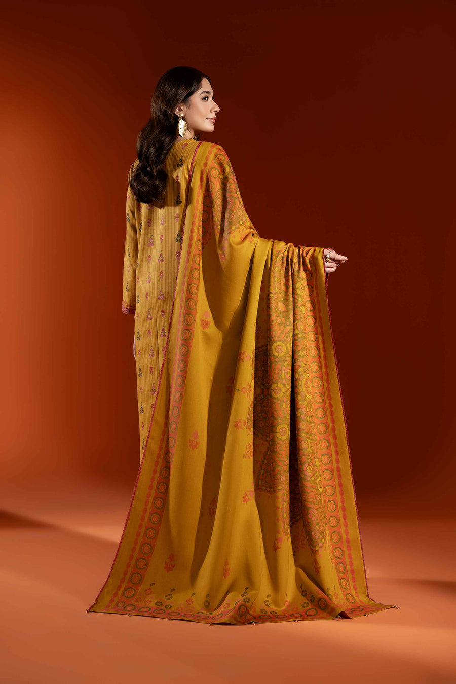Nishat Sunehray Din Printed Karandi Unstitched 3Pc Suit - 42303060
