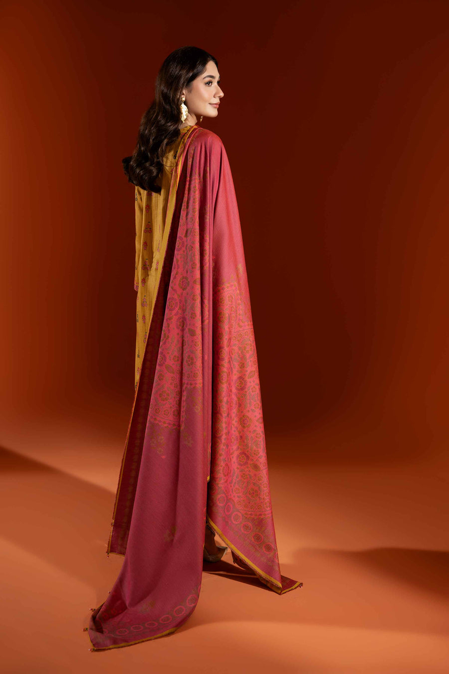 Nishat Sunehray Din Printed Karandi Unstitched 3Pc Suit - 42303060