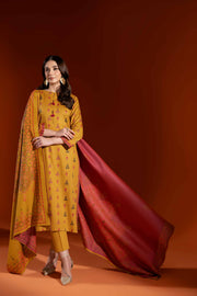 Nishat Sunehray Din Printed Karandi Unstitched 3Pc Suit - 42303060