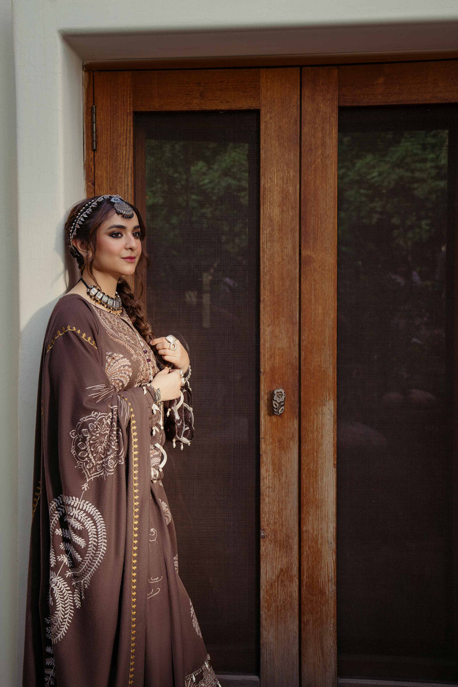 Nishat Sunehray Din Embroidered Karandi Unstitched 3Pc Suit - 42303074