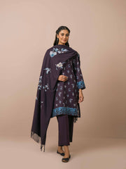 Nishat Sunehray Din Embroidered Karandi Unstitched 3Pc Suit - 42303075