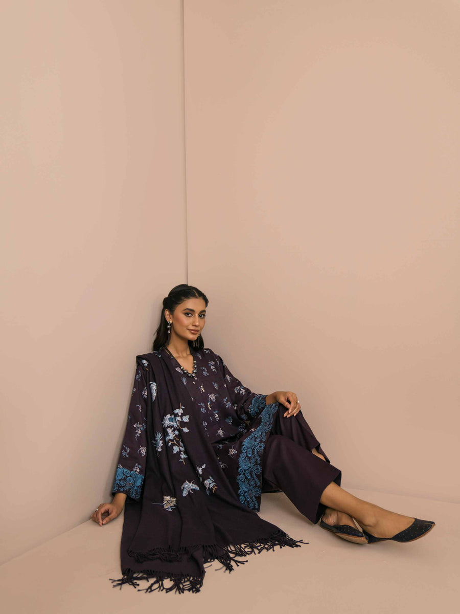 Nishat Sunehray Din Embroidered Karandi Unstitched 3Pc Suit - 42303075