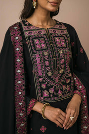 Nishat Sunehray Din Embroidered Karandi Unstitched 3Pc Suit - 42303077