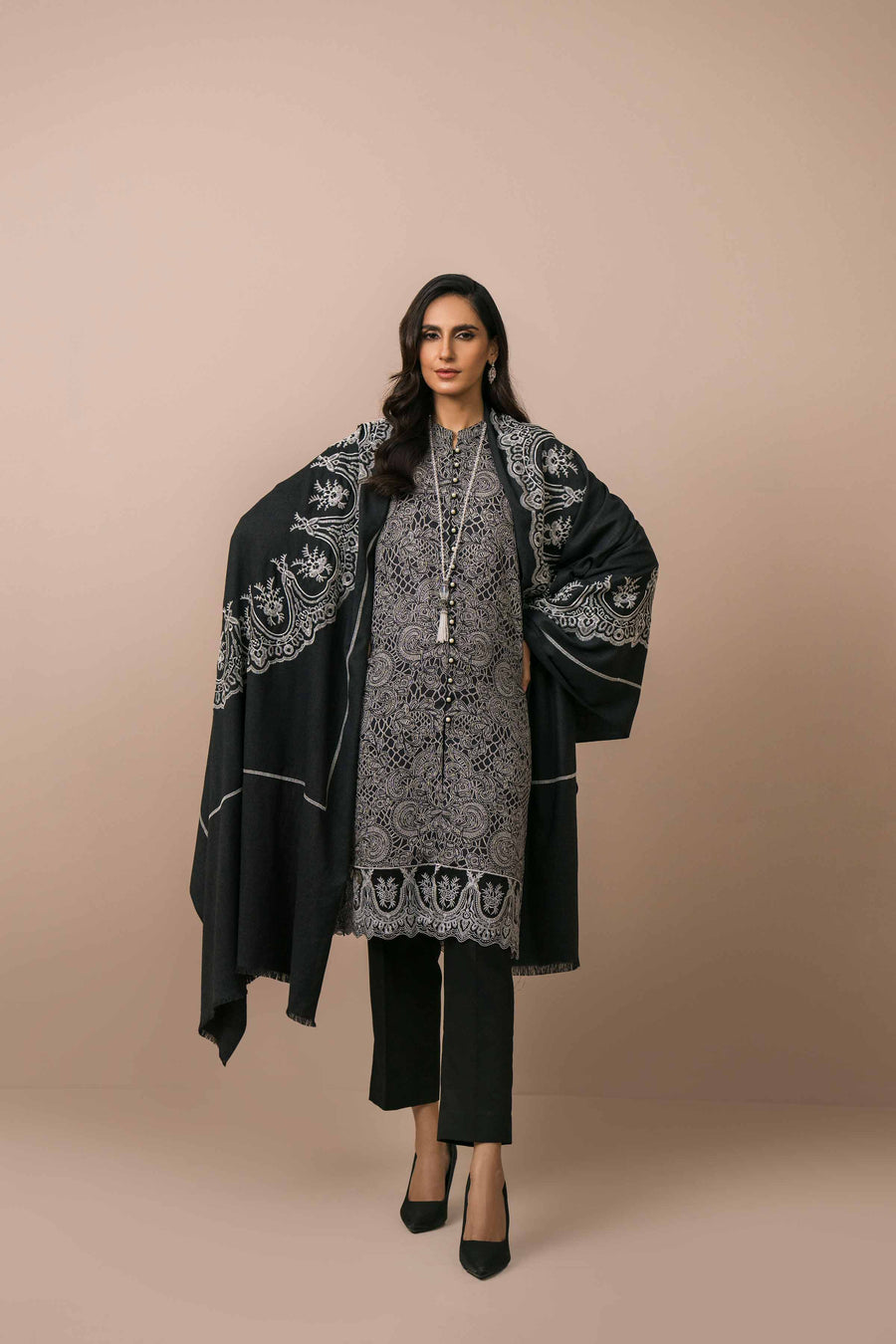 Nishat Sunehray Din Embroidered Karandi Unstitched 3Pc Suit - 42303080