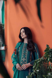 Nishat With You Unstitched Embroidered Khaddar 3Pc Suit - 42303081