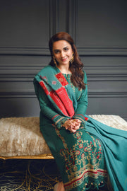 Nishat With You Unstitched Embroidered Khaddar 3Pc Suit - 42303081