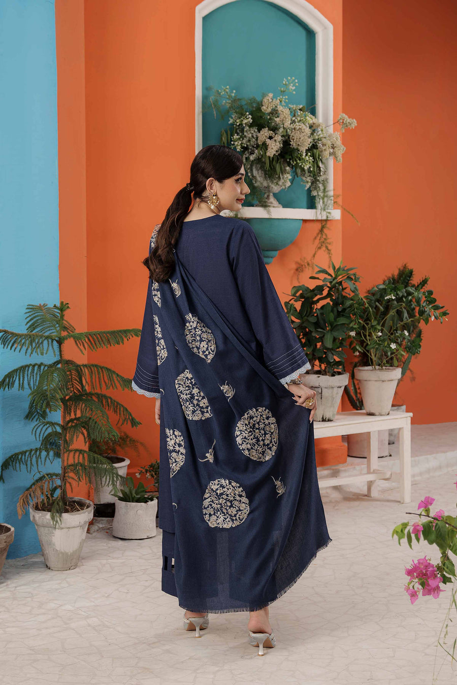 Nishat With You Unstitched Embroidered Khaddar 3Pc Suit - 42303084