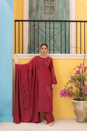 Nishat With You Unstitched Embroidered Khaddar 3Pc Suit - 42303085