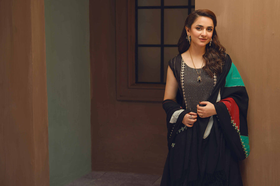 Nishat With You Unstitched Embroidered Khaddar 3Pc Suit - 42303087