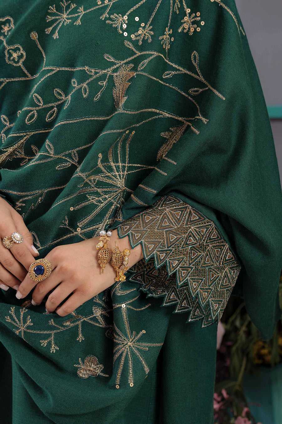 Nishat With You Unstitched Embroidered Khaddar 3Pc Suit - 42303089