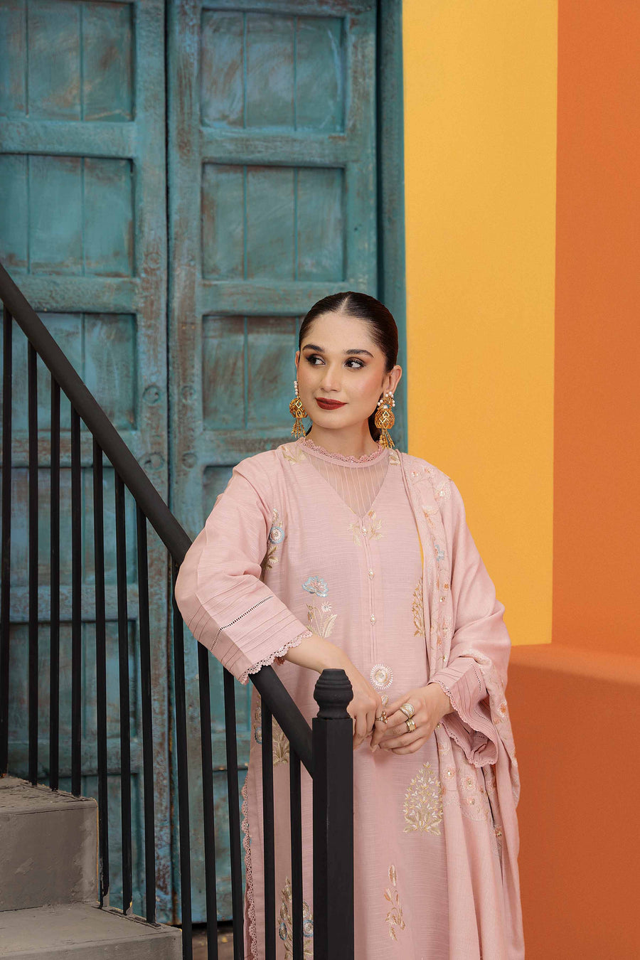 Nishat With You Unstitched Embroidered Khaddar 3Pc Suit - 42303090