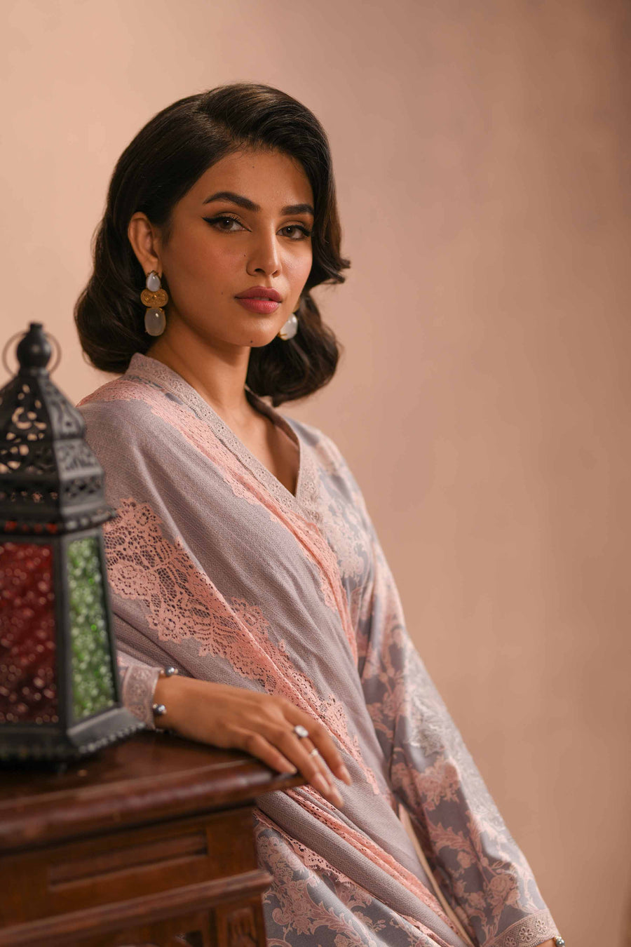 Nishat Sunehray Din Embroidered Karandi Unstitched 3Pc Suit - 42303096