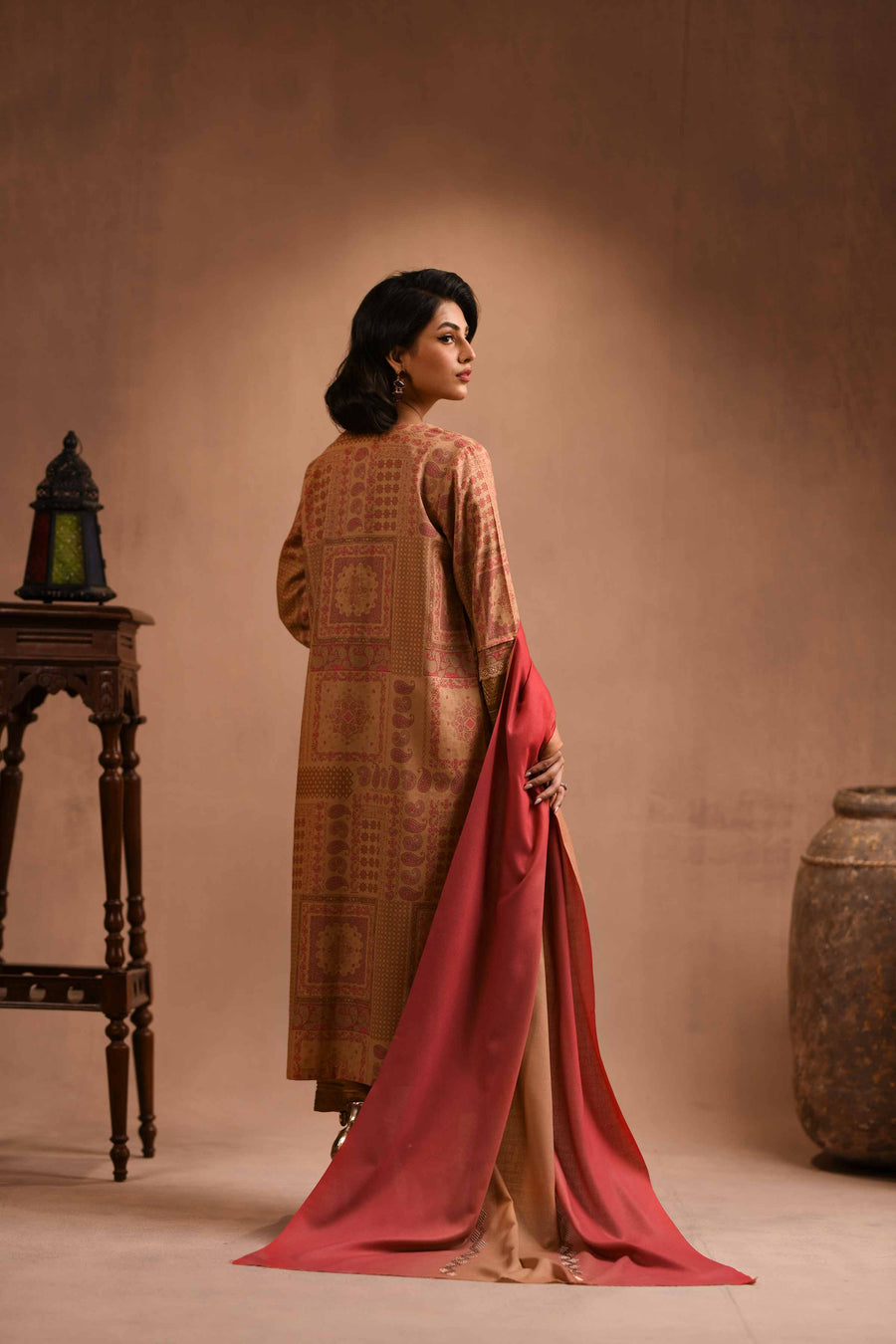 Nishat Sunehray Din Embroidered Karandi Unstitched 3Pc Suit - 42303099
