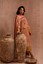 Nishat Sunehray Din Embroidered Karandi Unstitched 3Pc Suit - 42303099