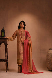 Nishat Sunehray Din Embroidered Karandi Unstitched 3Pc Suit - 42303099