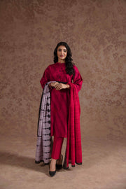 Nishat Sunehray Din Printed Khaddar Unstitched 3Pc Suit - 42303103