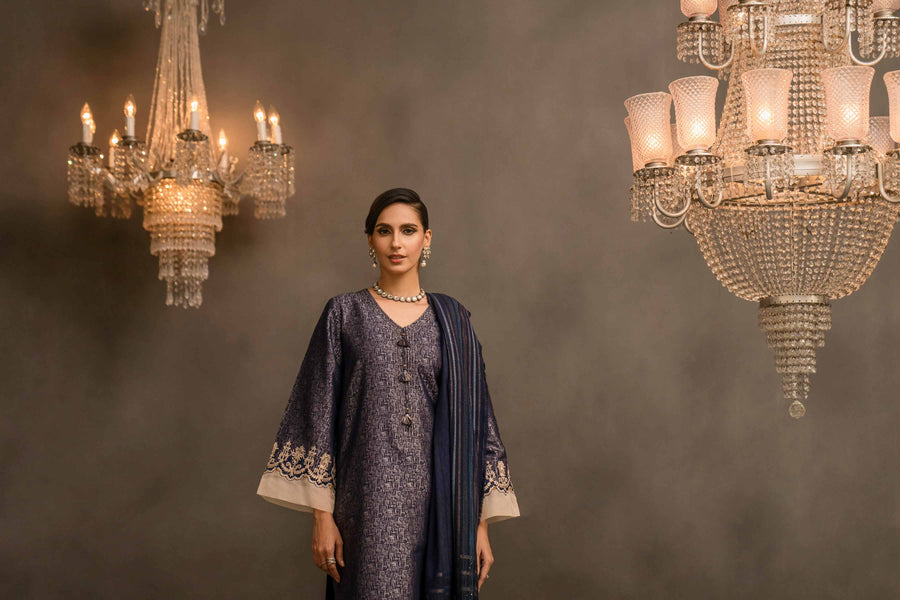 Nishat With You Unstitched Embroidered Jacquard 3Pc Suit - 42303113