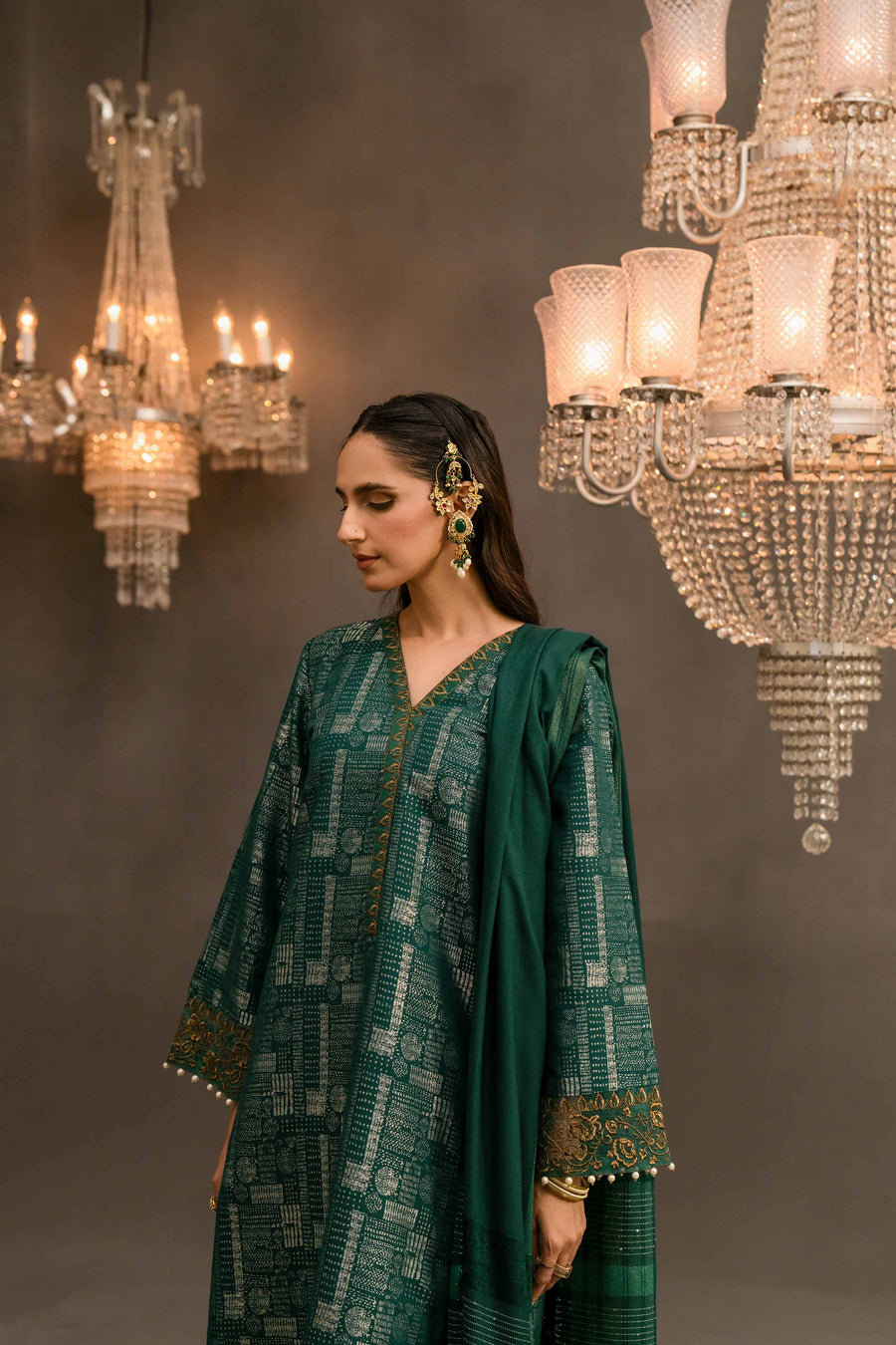 Nishat With You Unstitched Embroidered Jacquard 3Pc Suit - 42303114