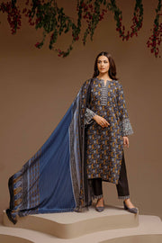 Nishat Sunehray Din Embroidered Khaddar Unstitched 3Pc Suit - 42303131