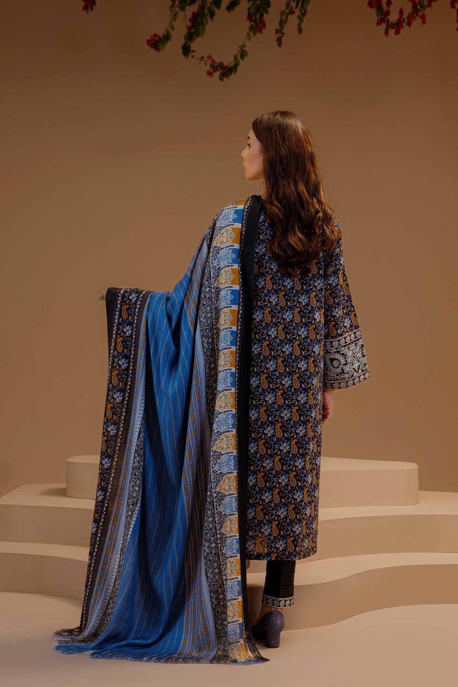 Nishat Sunehray Din Embroidered Khaddar Unstitched 3Pc Suit - 42303131