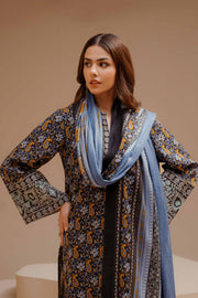 Nishat Sunehray Din Embroidered Khaddar Unstitched 3Pc Suit - 42303131