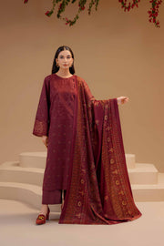 Nishat Sunehray Din Embroidered Khaddar Unstitched 3Pc Suit - 42303132