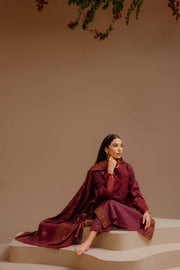 Nishat Sunehray Din Embroidered Khaddar Unstitched 3Pc Suit - 42303132