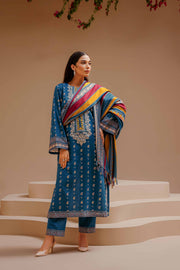 Nishat Sunehray Din Embroidered Khaddar Unstitched 3Pc Suit - 42303135