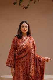 Nishat Sunehray Din Embroidered Khaddar Unstitched 3Pc Suit - 42303136