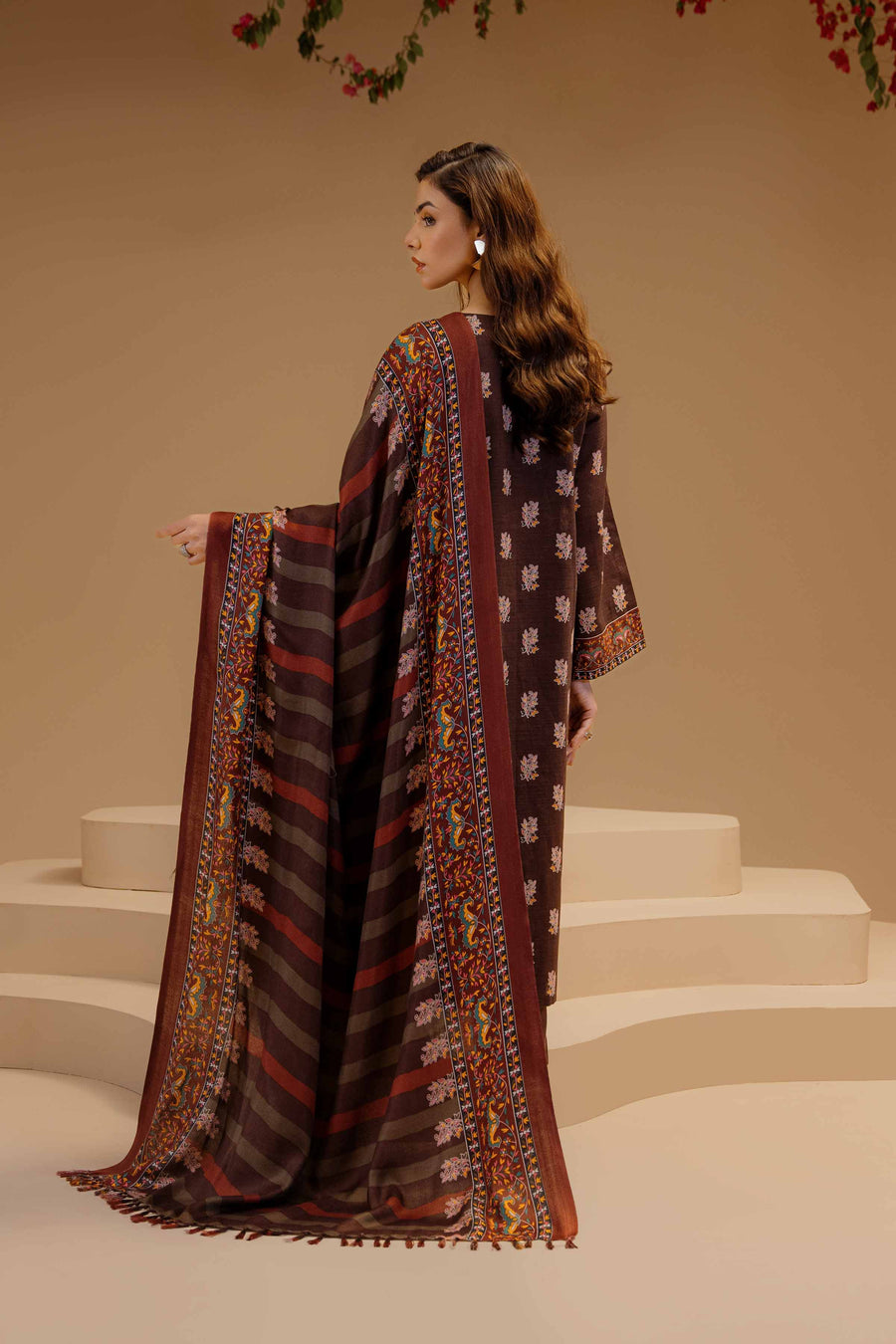 Nishat Sunehray Din Embroidered Khaddar Unstitched 3Pc Suit - 42303139
